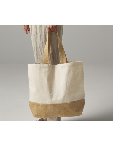 WES-W451-Jute Base Canvas Bag